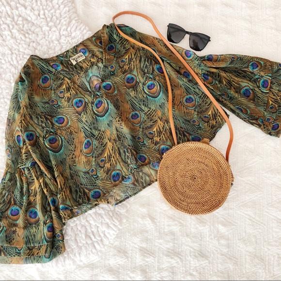 Show Me Your MuMu Tops - Show me your Mumu peacock bell sleeve top small
